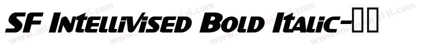 SF Intellivised Bold Italic字体转换